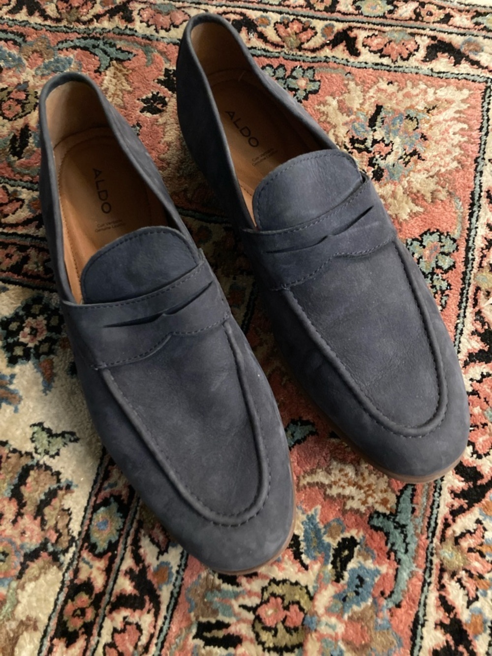 Aldo men’s Slip On Loafers Leather Blue M10